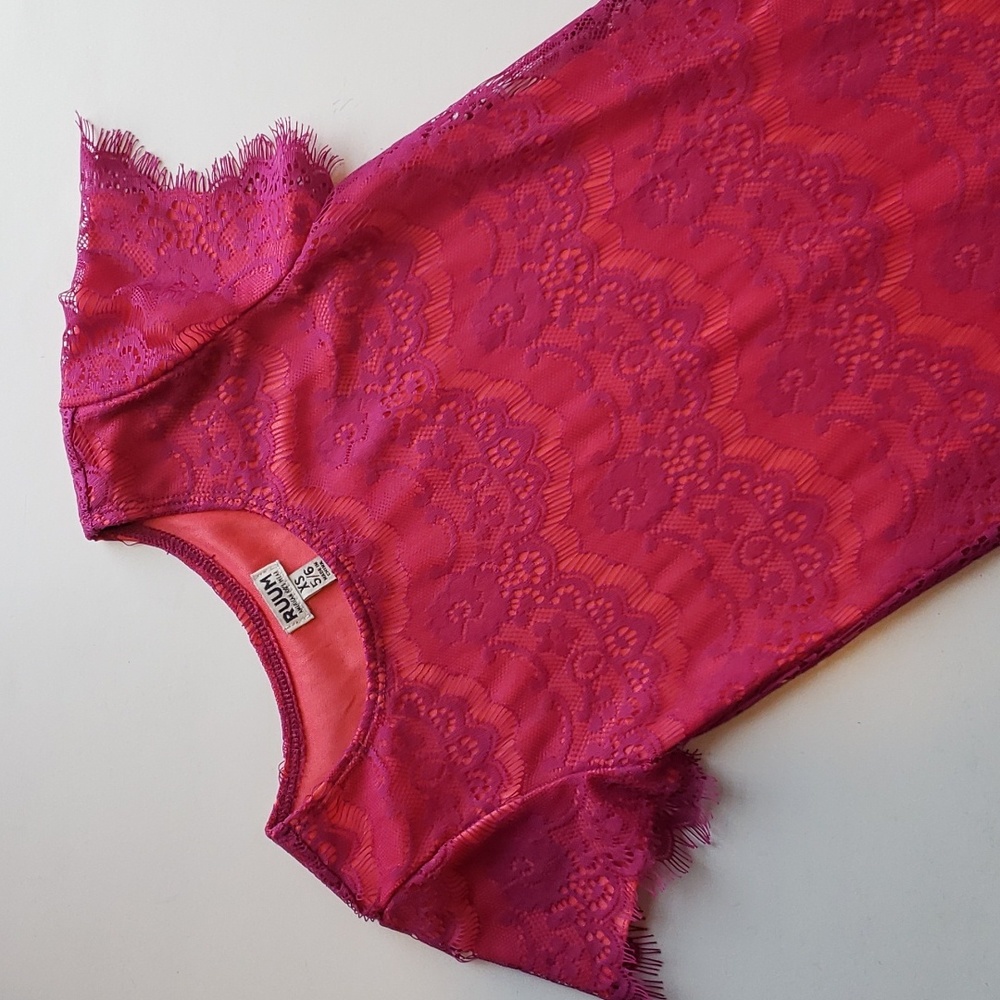 Ruum Girl's Pink Lace Dress XS (5/6)